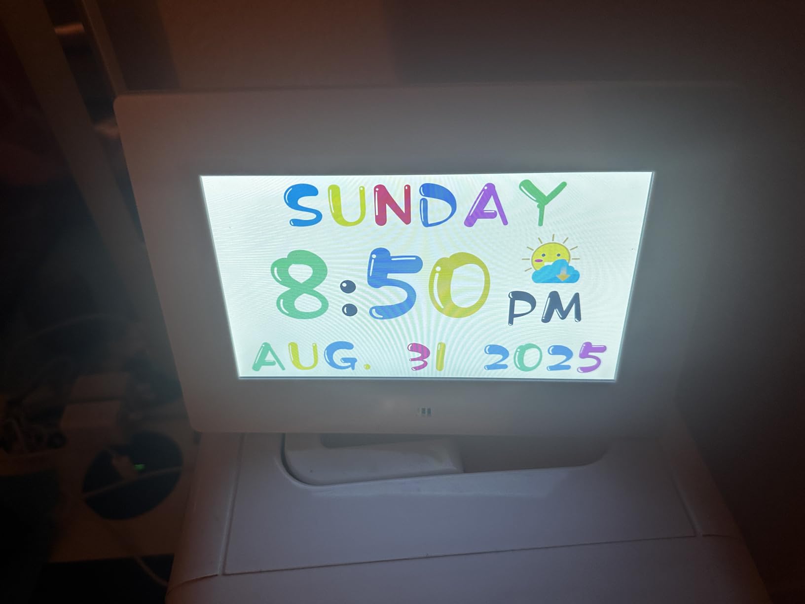 MASSII Digital Teaching Clock Talking Time, 24 Alarms Custom Reminders, Checklist to-Do List, Auto DST & Calendar Display, Sleep Trainer, Easy to Use for Kids Birthday Gift- White with Remote customer photo 1