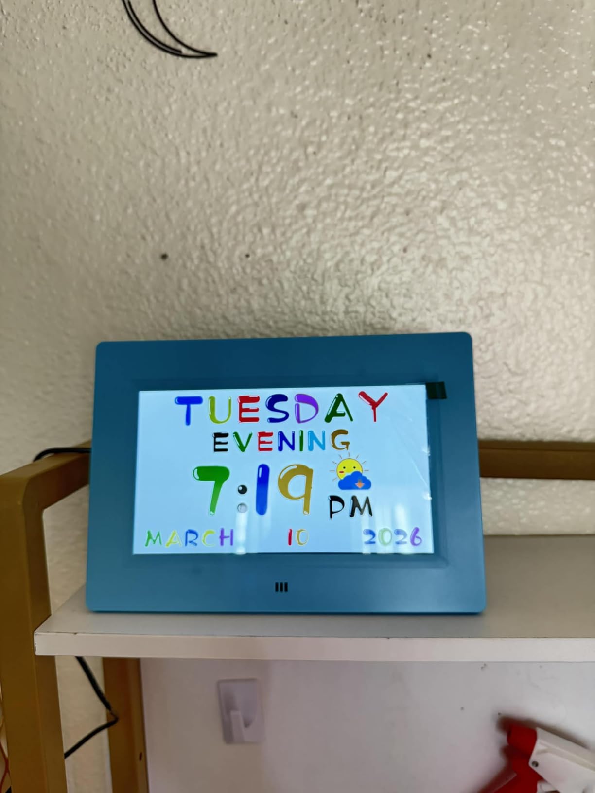 MASSII Digital Teaching Clock Talking Time, 24 Alarms Custom Reminders, Checklist to-Do List, Auto DST & Calendar Display, Sleep Trainer, Easy to Use for Kids Birthday Gift- White with Remote customer photo 2