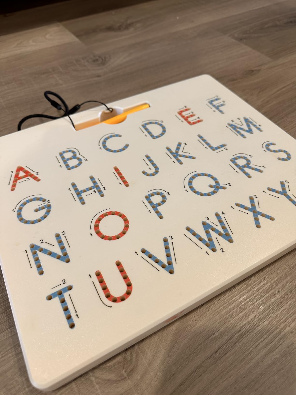 GAMENOTE Double Sided Magnetic Letter & Number Board Set - Alphabet & Numbers Tracing Board for Toddlers, ABC Uppercase & Lowercase Practicing, Math Learning, Educational Toys for Kids customer photo 2