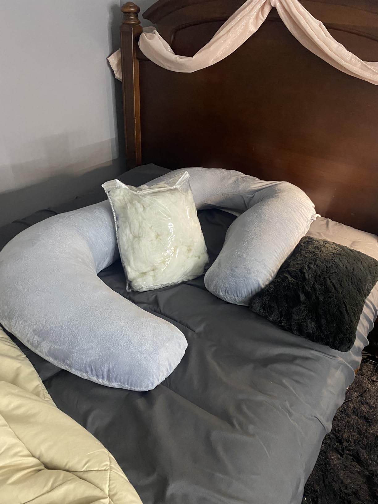 PILLANI Cooling Pregnancy Pillows for Sleeping - 57-Inch Maternity Pillow for Pregnant Women with Breathable, Removable Washable Cover - Support for Back, Belly, Neck, Legs, & Hips - Full Body Pillow customer photo 1