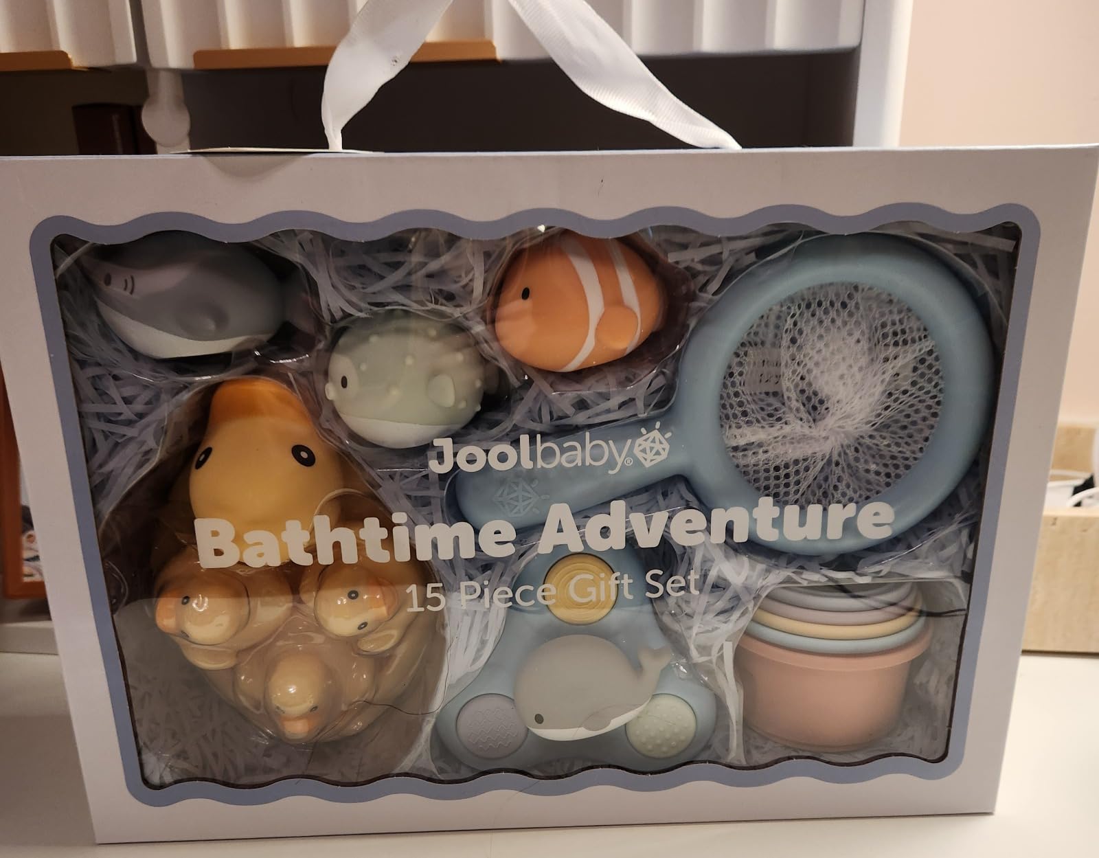 Jool Baby 15-Piece Bathtub Toys Gift Set - Bath Squirts, Rubber Ducks, Whale Fidget Spinner Toy - Bath Toy Storage Organizer Included customer photo 2