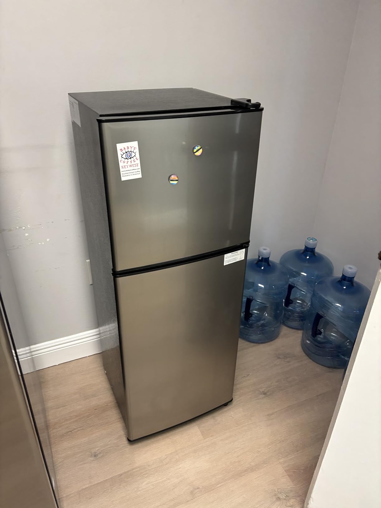 Antarctic Star Compact Refrigerator, 3.2 Cu.Ft. Mini Separate Freezer Double 2-Door, Adjustable Removable Shelves for Basement, Apartment, Dorm, Office, White customer photo 2