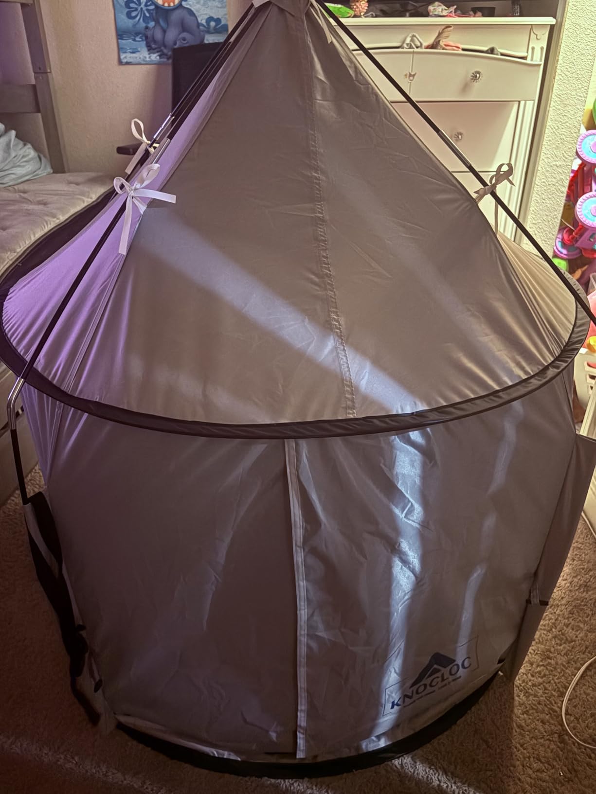 Blackout Sensory Tent, CPC Certified Calm Space for Autism Kids | Blackout Fabric, with Fan Port and Air Vent, CPC Certified Safe Structure, Spacious 39 x 39 x 45 in, Easy Setup customer photo 2