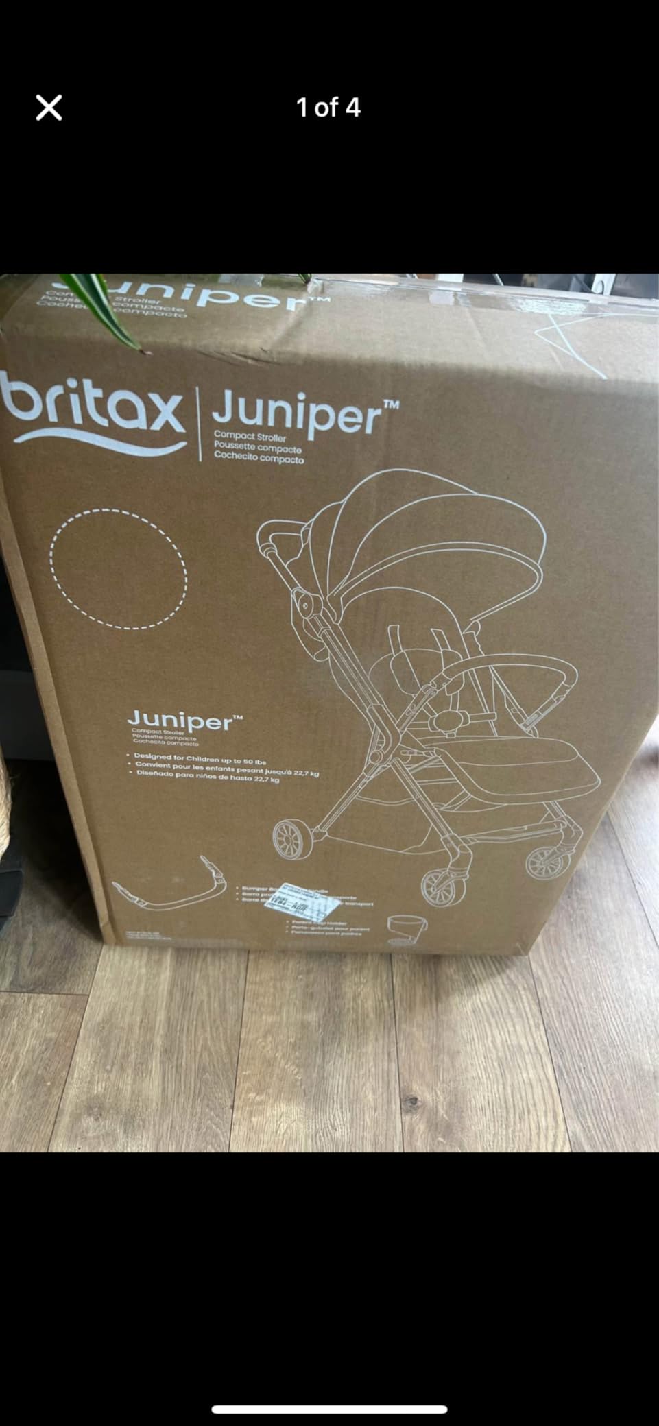 Britax Juniper Compact On-the-Go Stroller, Effortless Fastpack System with One-Hand RapidFold, Portable & Lightweight for Travel, Built-in Carry Handle, Ventilating Fabrics, Raven Black customer photo 2