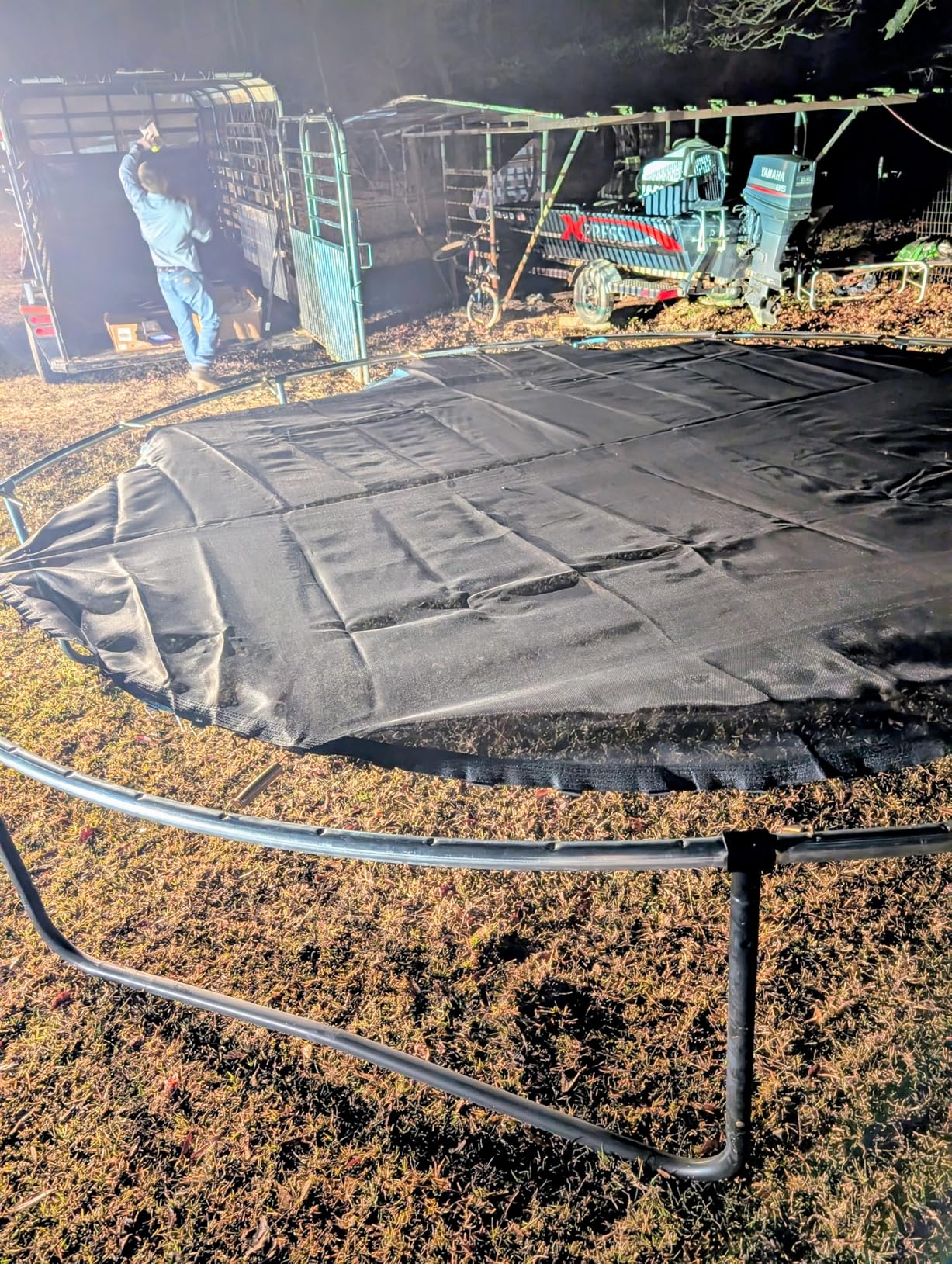 Gigu 10FT 12FT 14FT 15FT 16FT Recreational Trampolines with Enclosure Net and Ladder and Anti-Rust Coating, ASTM Approved Trampoline Outdoor for Kids and Adults Outdoor Yard Trampolines customer photo 2