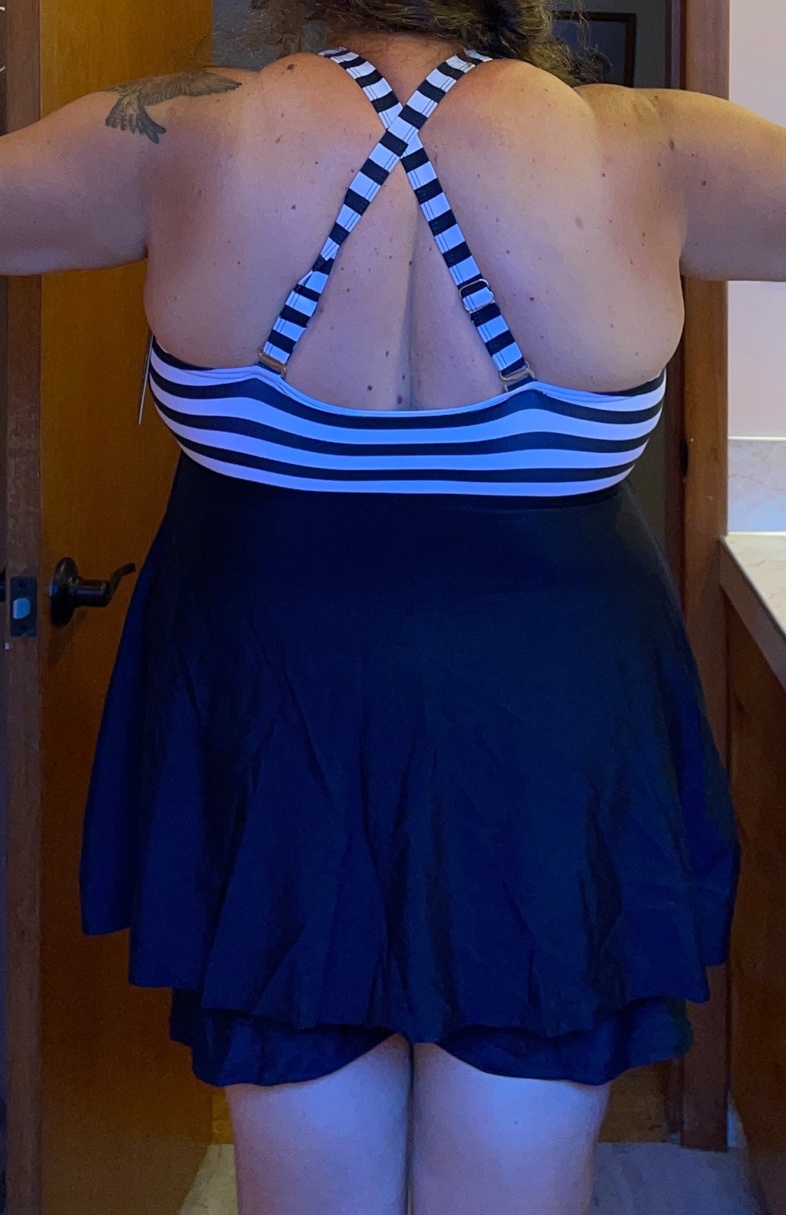 Aqua Eve Women Plus Size Tankini Swimsuit Two Piece Flowy Swimdress Bathing Suits with Shorts customer photo 2