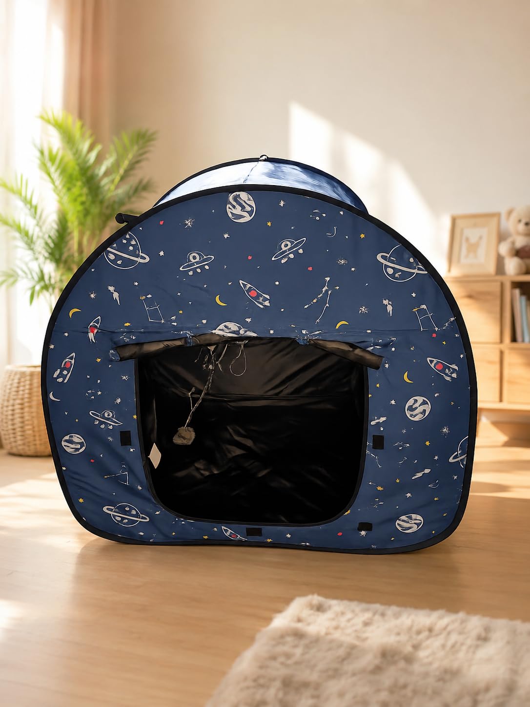 L'ARCHE Sensory Tent for Kids with LED Lights & Remote Blackout Pop-Up Calm Down for Autism, ADHD & SPD Indoor Sensory Room & Play Tent Foldable & Portable (Space Theme, Regular 35.4 in) customer photo 1