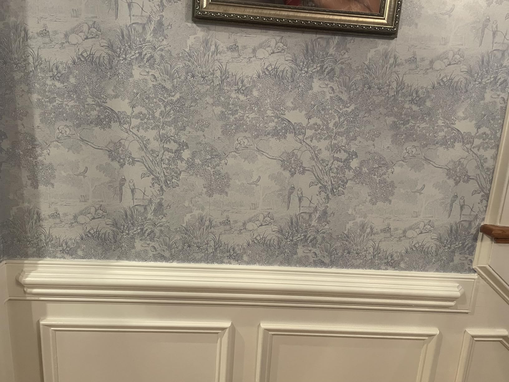 Heroad Peel and Stick Wallpaper Beige Neutral Vintage Forest Animals Floral Wallpaper Removable Self-Adhesive Contact Paper for Bedroom Living Room Cabinets Decoration Thicken Vinyl 17.3x78.7 customer photo 2