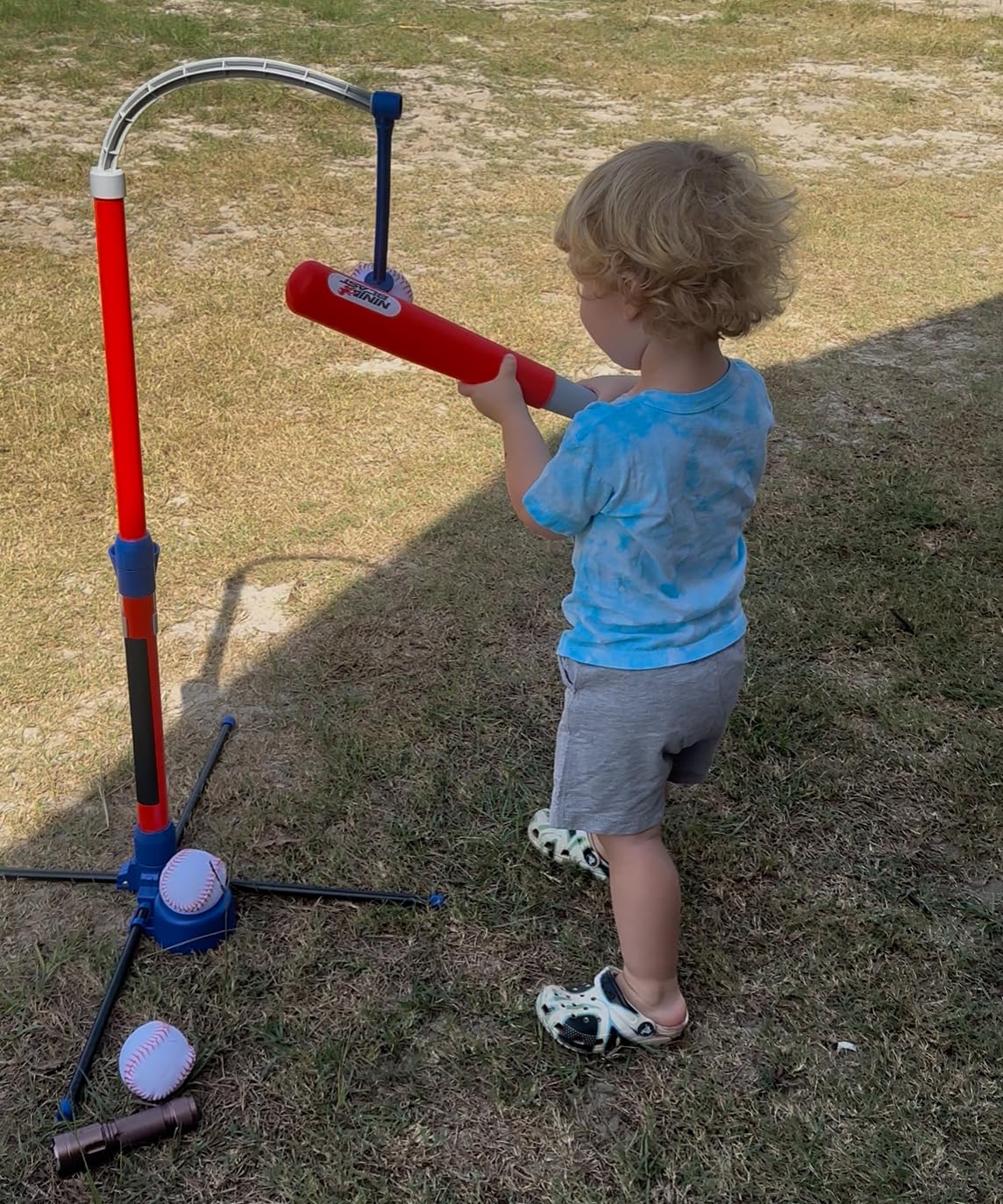 Ninja Blast Tee Ball Set for Kids - 4 Year Old Boy Birthday Gift Baseball Batting Tee- T Ball Set for Toddlers 3-5 4-6 - Toys for Ages 3 4 5 6 Year Old Boy - Toddler Outdoor Toys, Baseball Tee customer photo 1