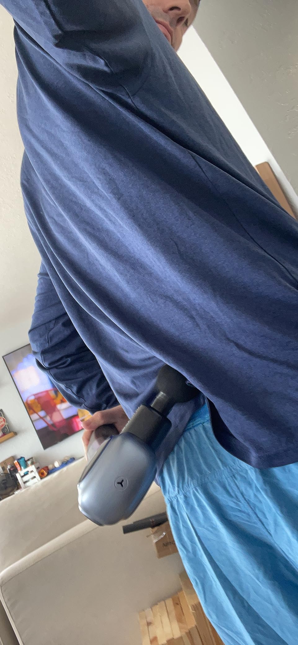 RENPHO Foldable Massage Gun with Extension Handle for Back, 0-90 Degree Adjustable Angle, FSA Eligible, Handheld Percussion Deep Tissue Massager with 9mm Amplitude for Pain Relief HSA customer photo 2