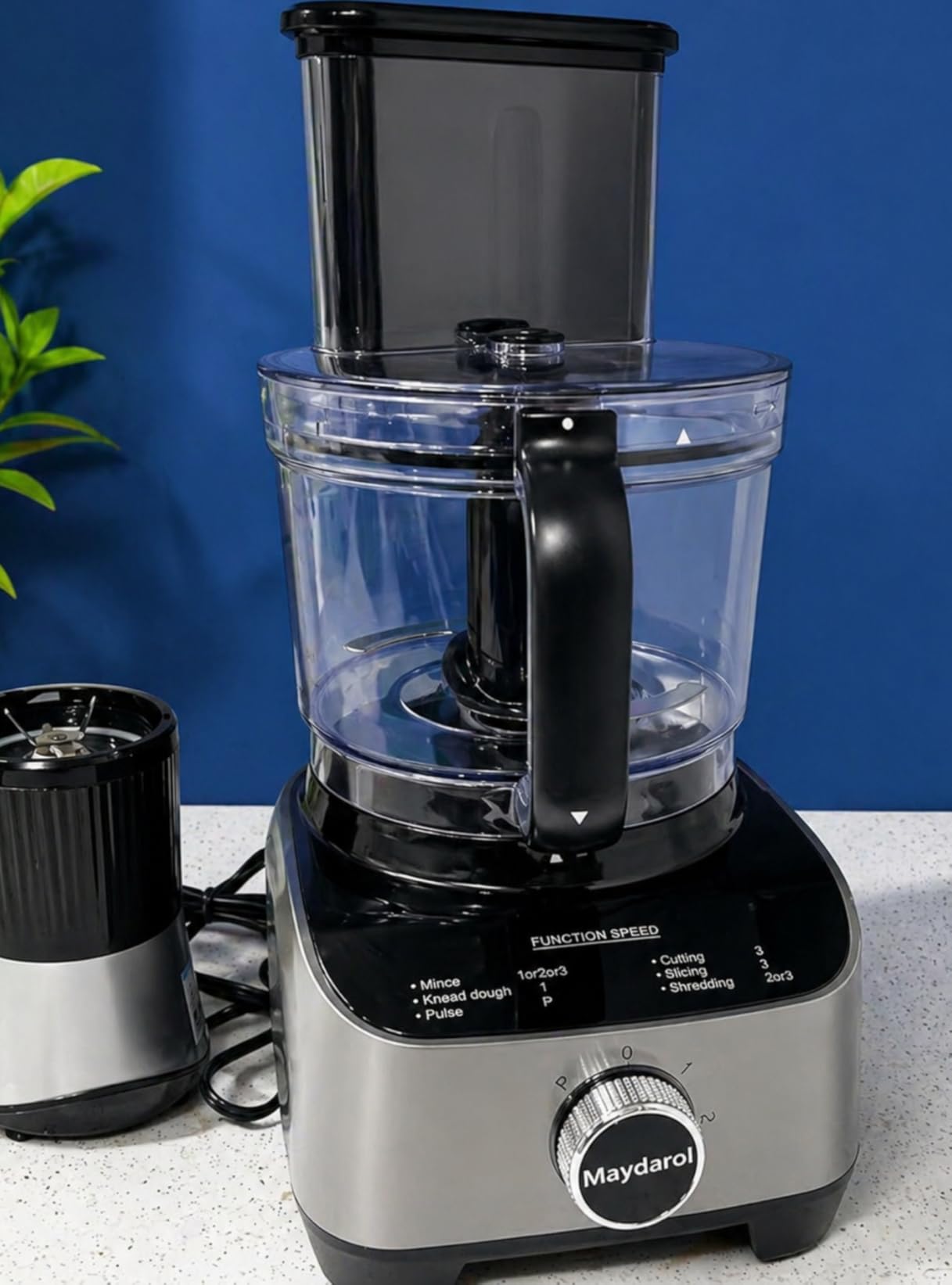 14 Cup Large Food Processor, XL Bowl, Large Chute for Blending, Mixing, Shredding, and Slicing, Meat and Vegetable Chopping, Doughing, All in One for kitchen,4 Speeds, 600W customer photo 1