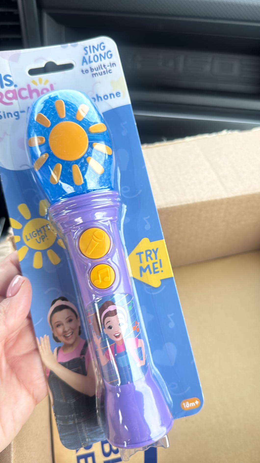 eKids Ms Rachel Toy Microphone for Kids, Includes Built-in Music and Lights, Toddler Toys (Purple) customer photo 2