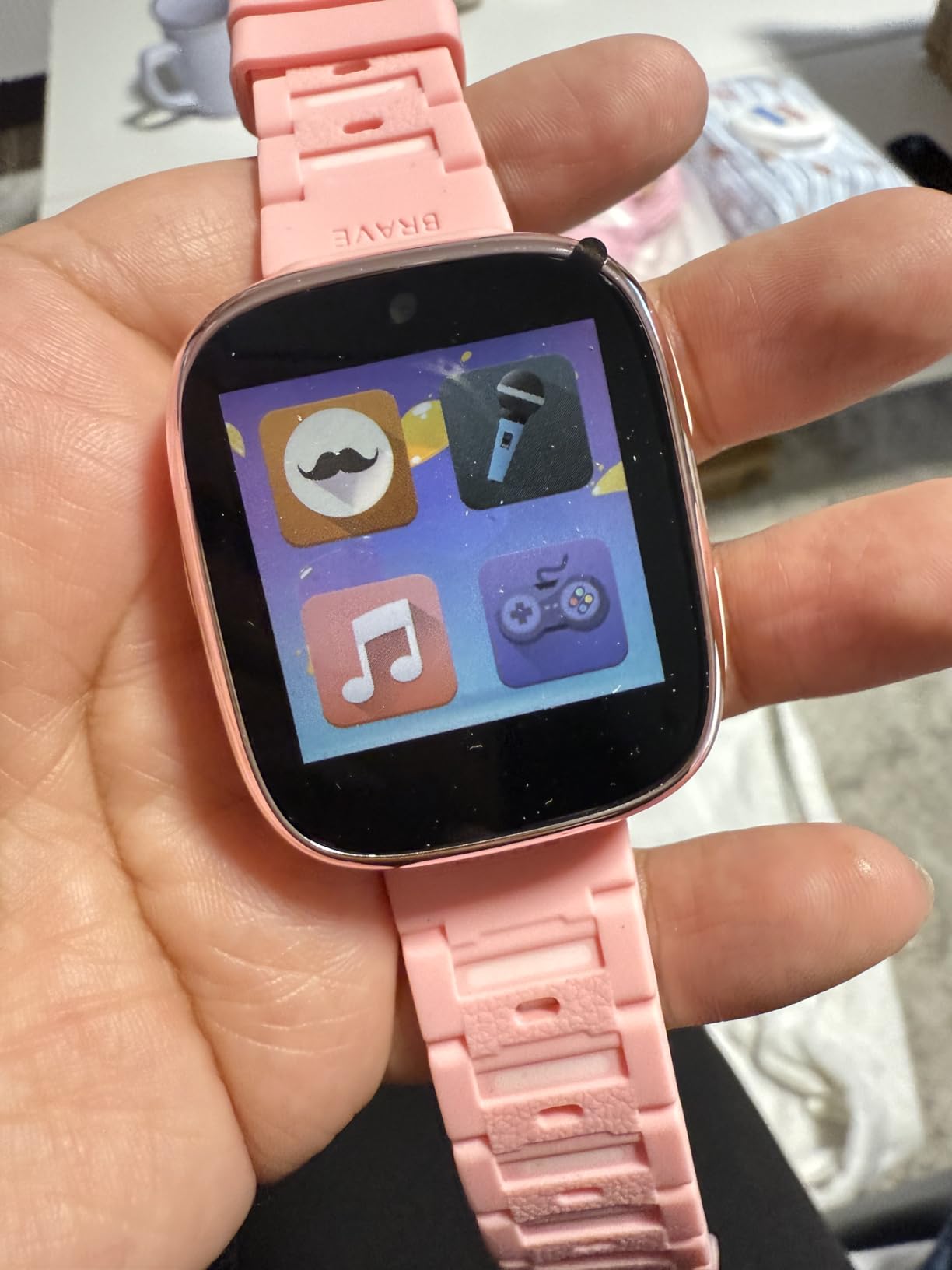4G Kids Smart Watch Phone GPS, Smartwatch for Boys Girls Ages 4-12 Years with Video Call Chat Class Mode SOS Camera Alarm Games Parental App Touch Watch Gifts for Children (Includes SIM Card) Pink customer photo 1