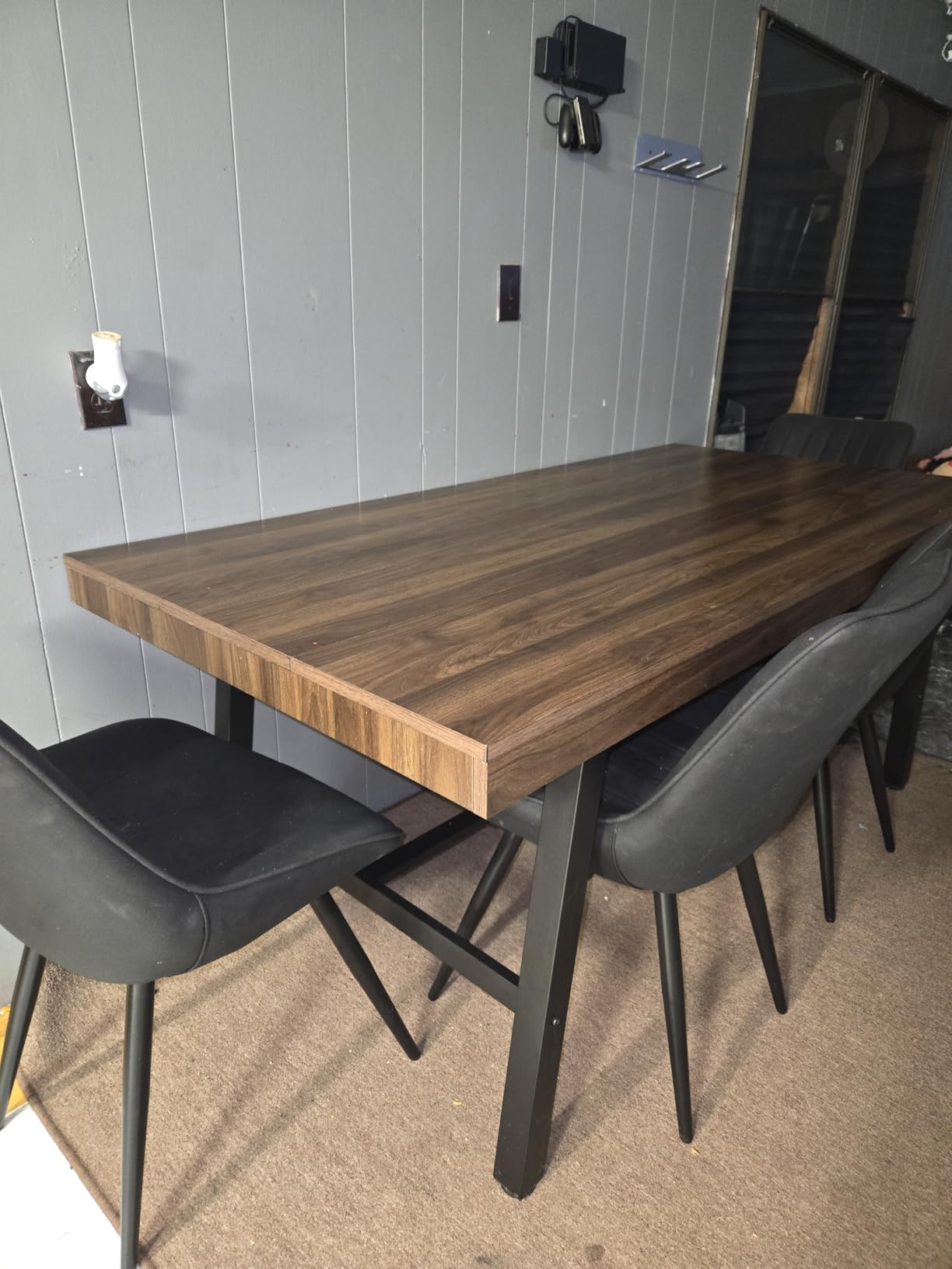 GarveeHome Industrial Dining Table for 6-8 People, 70.87