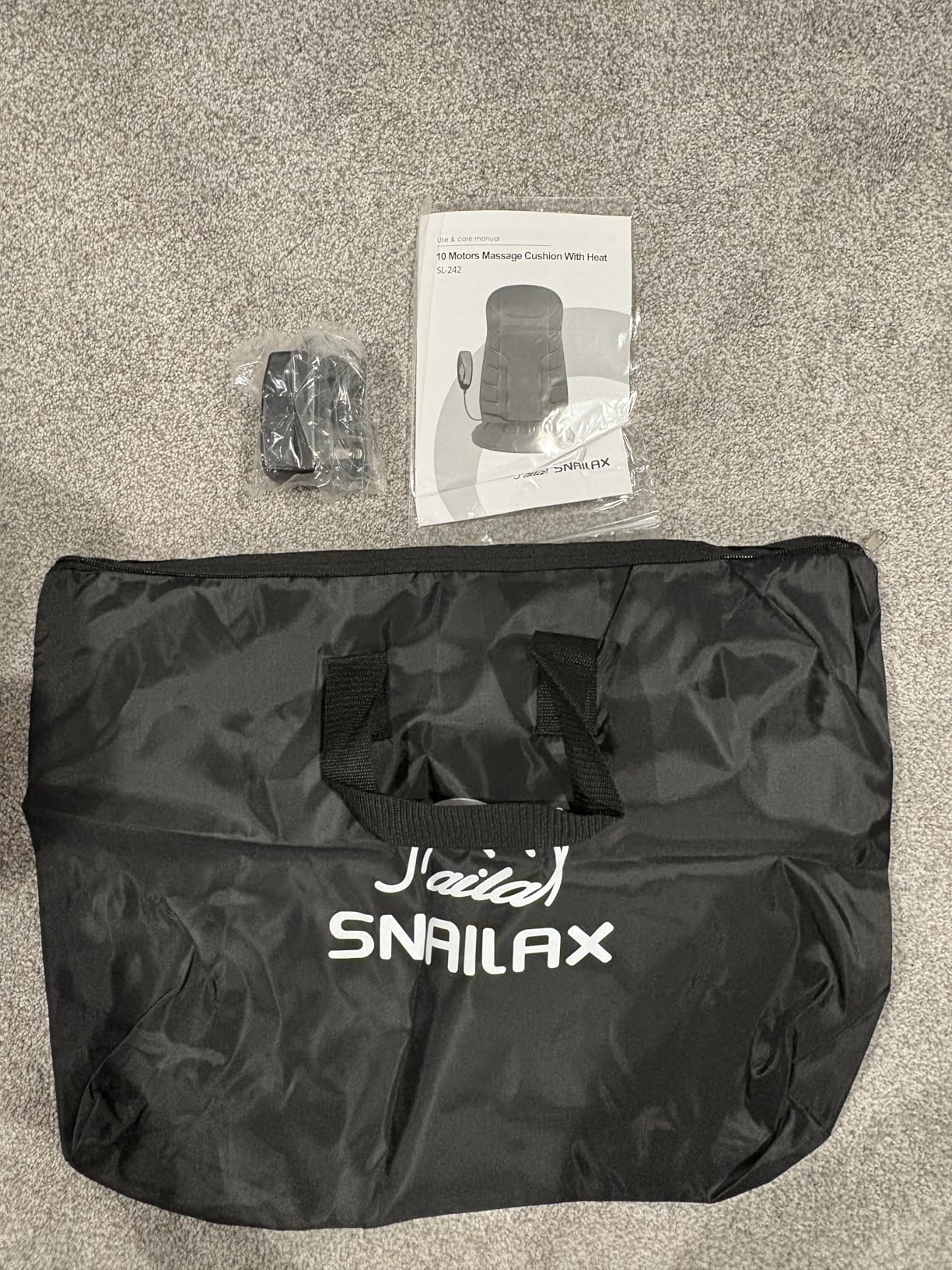 Snailax Back Massager with Heat, Massage Seat Cushion with 10 Motors, Massage Chair Pad for Home Office Use, 5 Modes & 3 Intensity Levels, 2 Heat Settings with 30-60-90 Mins Timer, Gifts for Him Dad customer photo 1