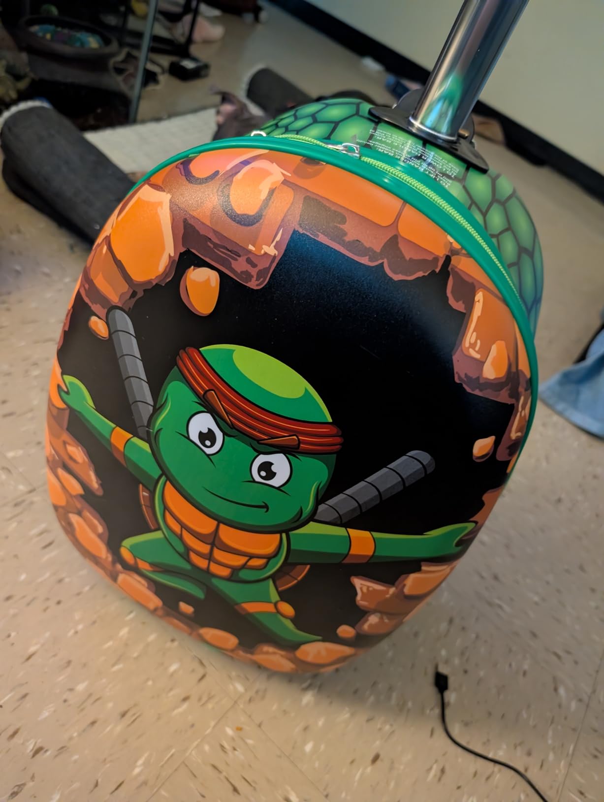 Hardshell Kids Ride-On Luggage with Scooter Suitcase - Carry-On Compliant with LED Light-Up Wheels - Fun and Functional Travel Companion for Children Ages 5-12 customer photo 2
