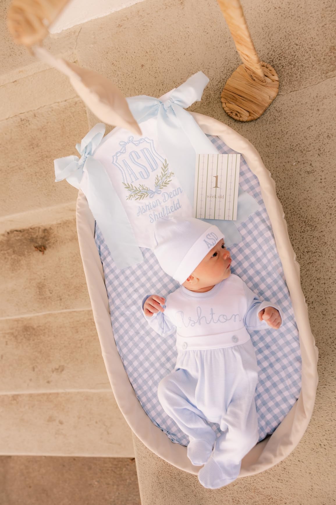 Premium Baby Changing Basket - Scalloped Changing Basket for Baby Dresser - Handwoven Wicker Moses Baskets for Newborn with Waterproof Changing pad & Linen Cover - Moses Basket Bassinet customer photo 2