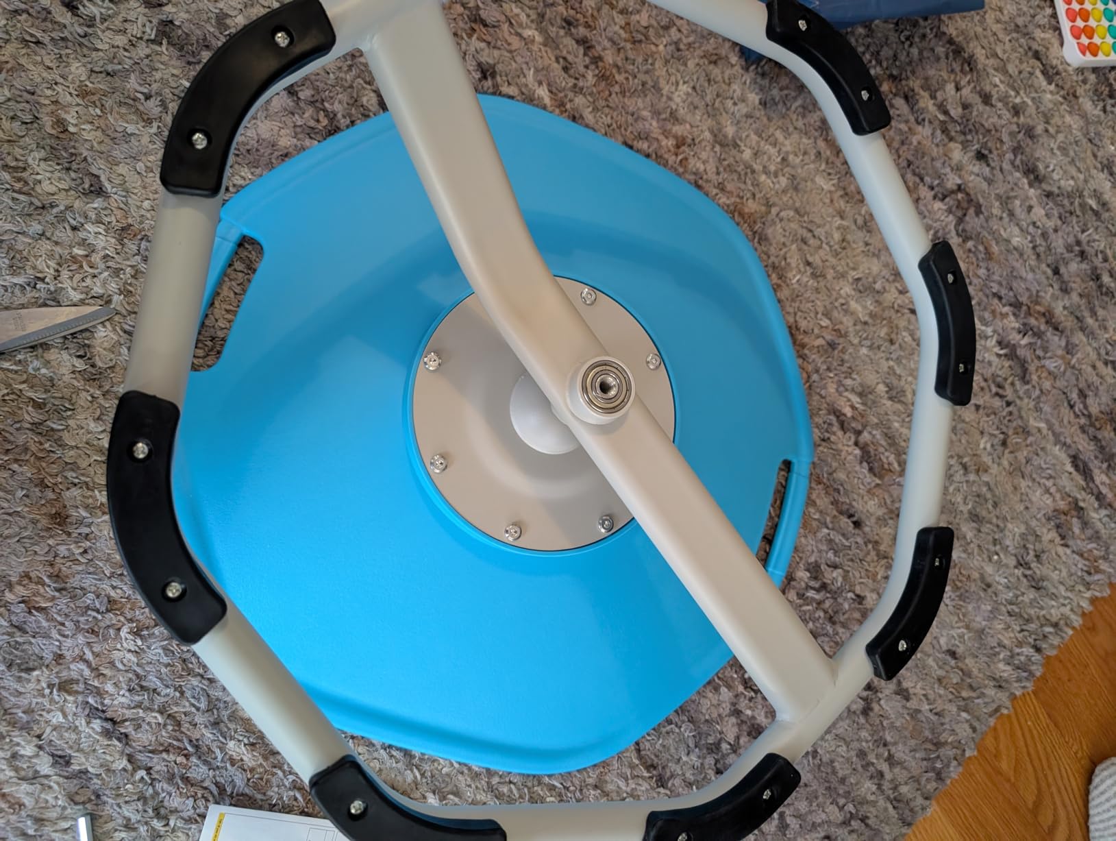 Special Supplies Spinning Chair for Kids- Versatile Kids Sit and Spin Sensory Chair for Training Body Coordination - Sensory Swivel Chair for Playroom, Bedroom, or Nursery (Blue) customer photo 1
