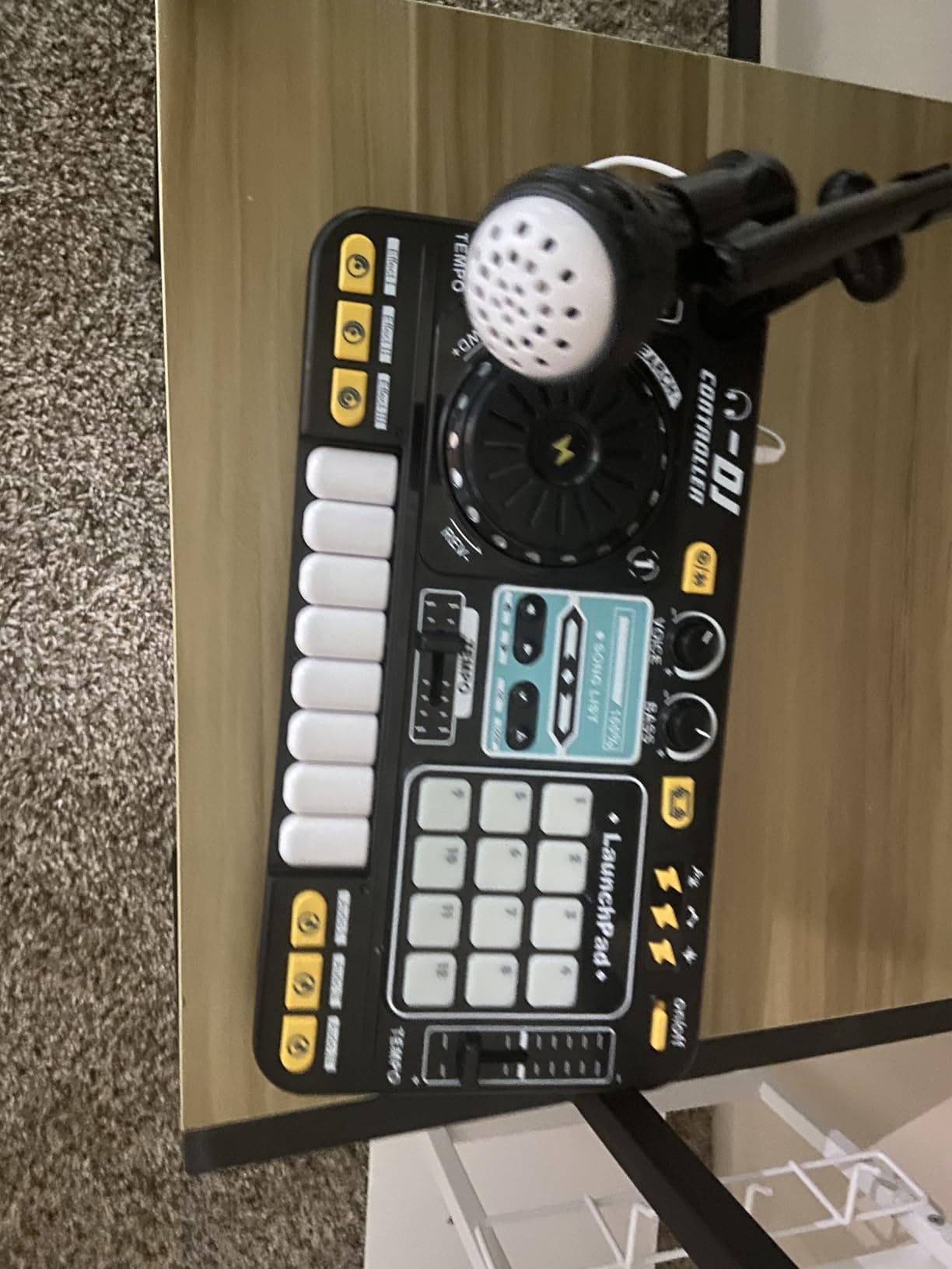 DJ Mixer for Kids, Toddler DJ Mixing Table with DJ Turntable, Game Mode, Light & Speed Control and Microphone, Gifts for 3 4 5 6 Years Old Boys Girls - Kid DJ Mixer Set customer photo 2
