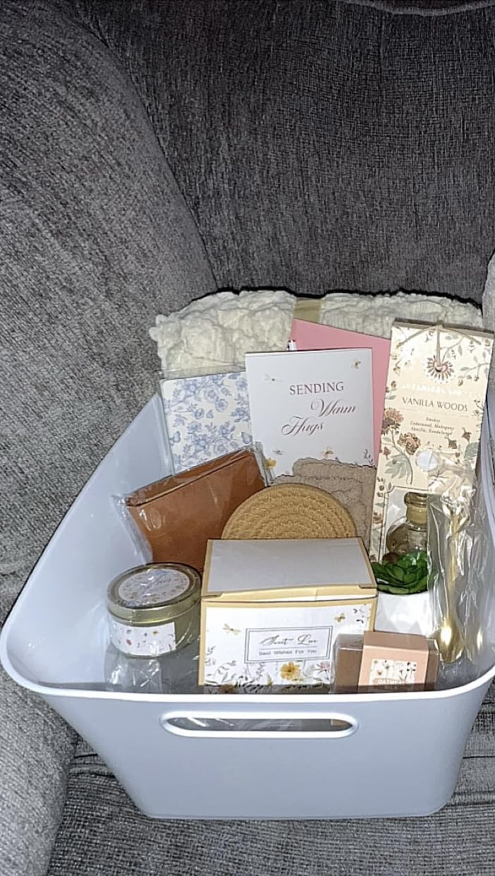 Gifts for Women, Get Well Soon Self Care Package Box, Sending Hug Baskets Thinking of You Gift for Women Her New Mom Best Friend Birthday (Sage Green) customer photo 1