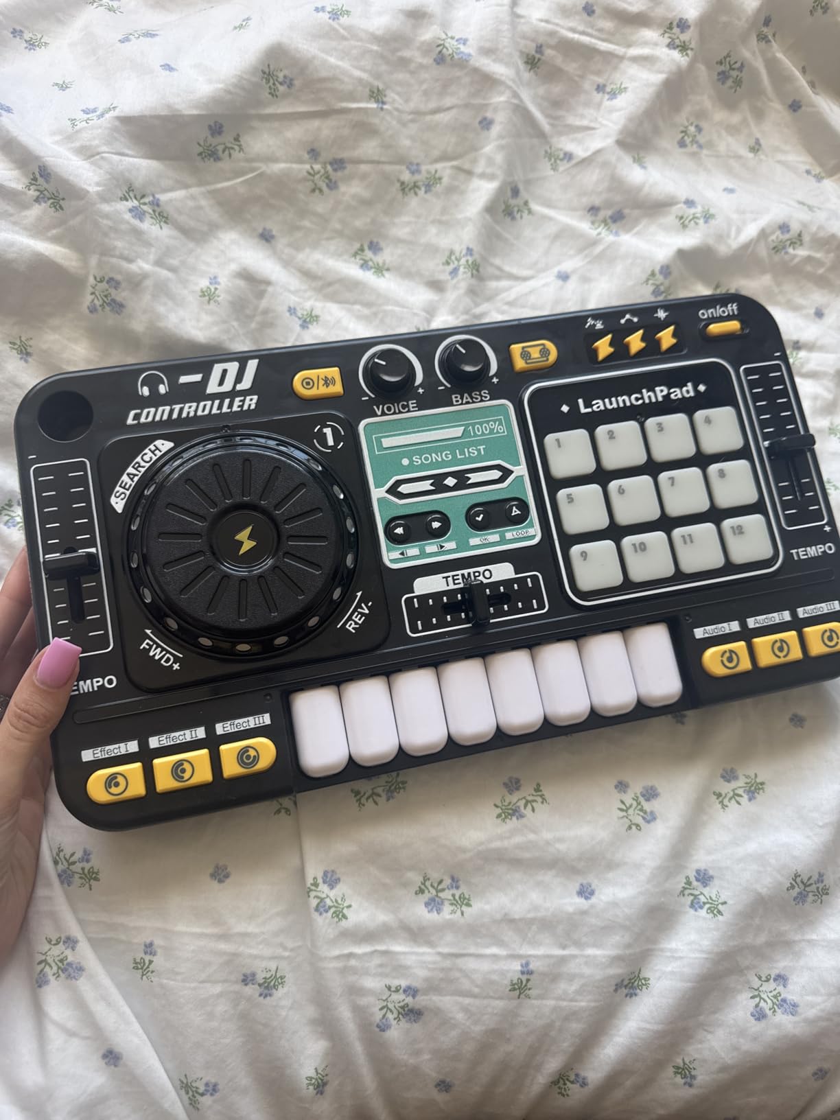 OZMI Kids DJ Music Mixer Table Board Set Toy with Microphone, Lights - Interactive Musical Toys for Ages 3-12 | 100+ Sounds, Piano Keys, Disco Mode, Rechargeable customer photo 2