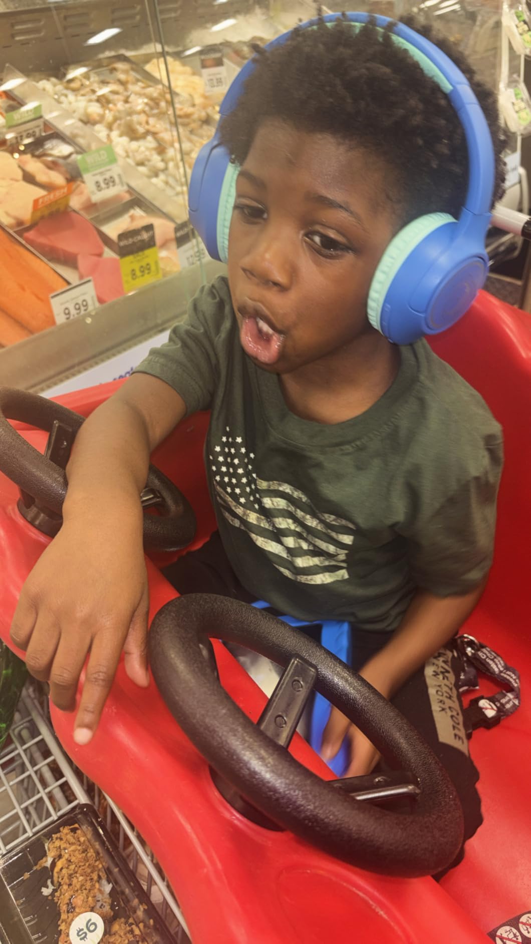 Kids Bluetooth Headphones, 85H Playtime Wireless Headphones for Kids, Colorful LED Lights, 85/94dB Safe Volume Limit, Bluetooth 5.4 Built-in Mic Toddler Headset for Tablet/Airplane/Travel (Blue) customer photo 1