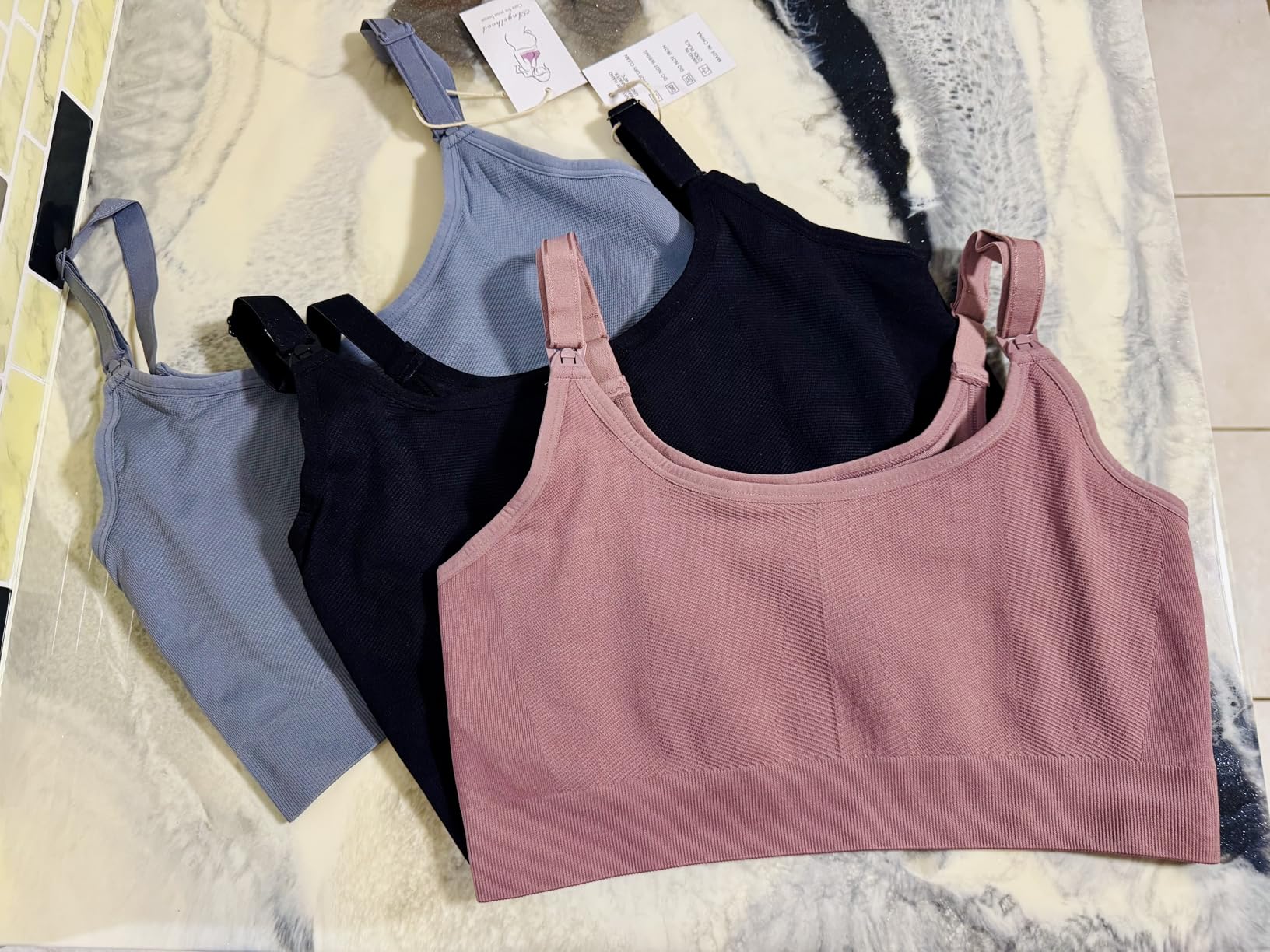 Angelhood Non-Padded Minimizer Nursing Bras for Breastfeeding Support Maternity Sports T-Shirt Bras Wireless Sleep Bralettes customer photo 2