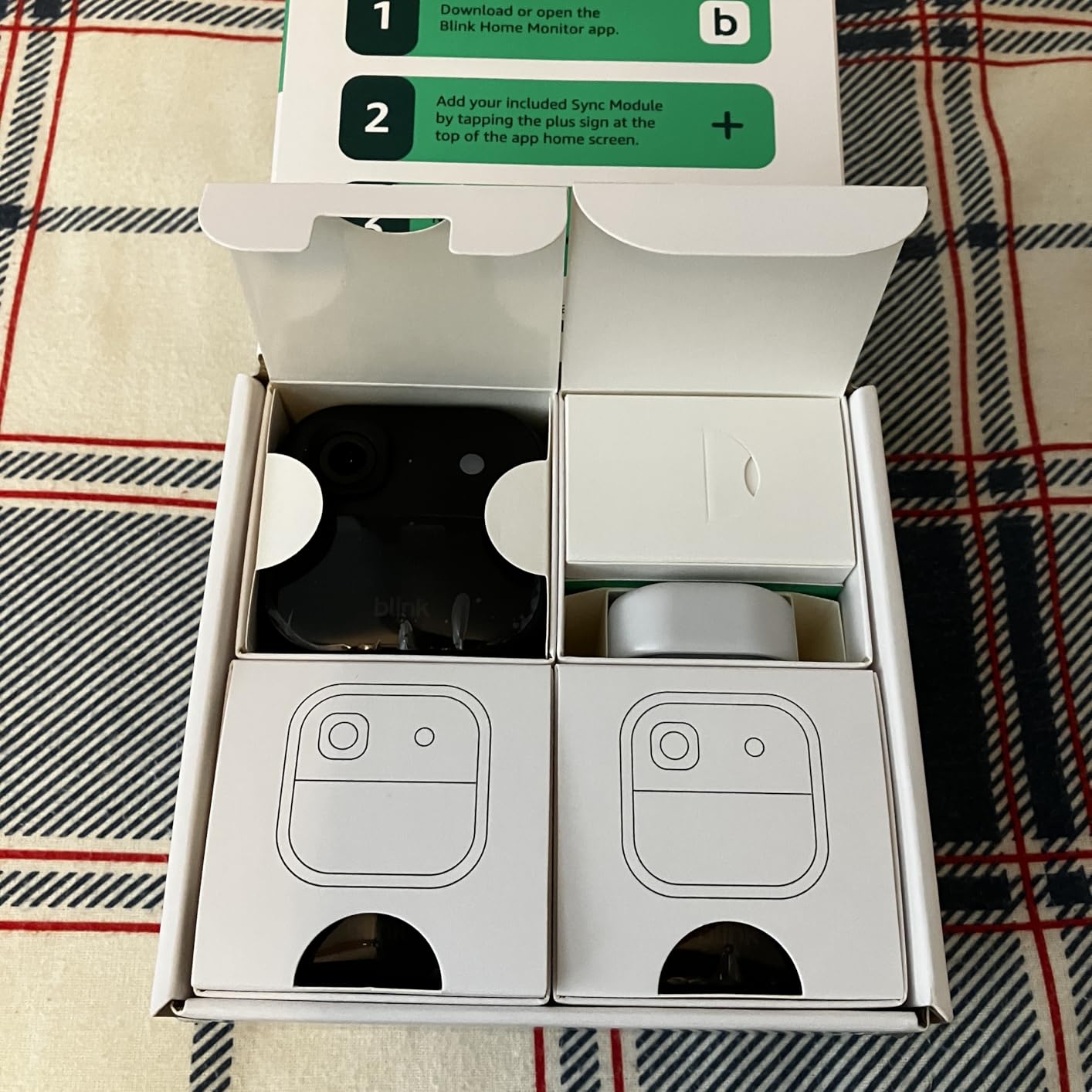 Blink Outdoor 2K+ (newest model) - Wireless smart security camera, 2K video resolution, enhanced audio, two-year battery. Sync Module Core included - 5 camera system (Black) customer photo 1