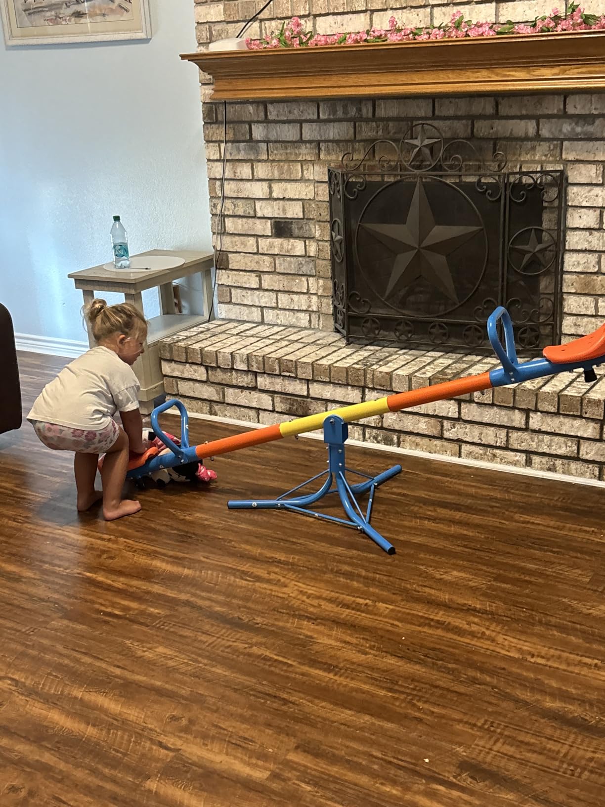 Seesaw -Teeter Totter for Kids Ages 3-8 -Toddler Seesaw with 360° Swivel-Sit and Spin Teeter Totter - Durable Outside Toys for Indoor & Outdoor Playground Playhouse Backyard customer photo 1