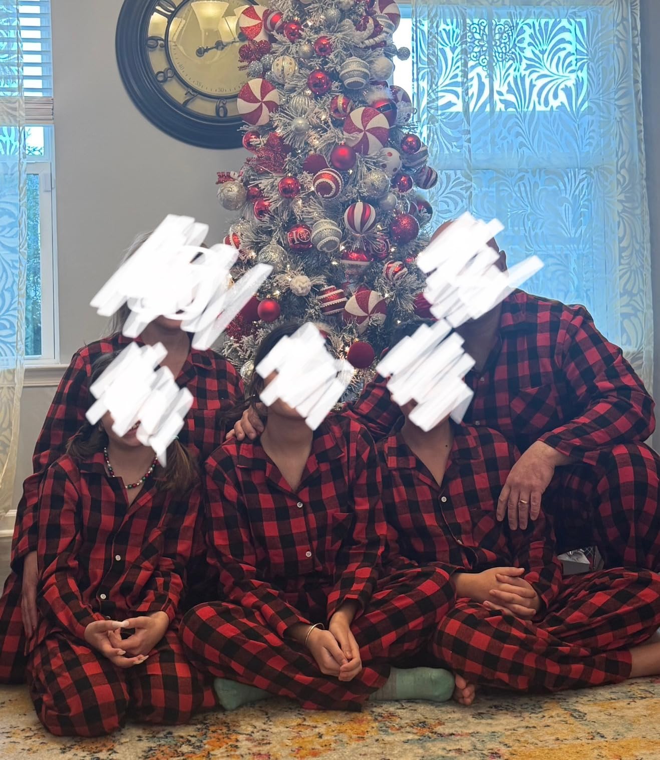 Family Christmas Pjs Matching Sets Plaid Pajamas Long Sleeve Holiday Sleepwear Set for Adults Kids customer photo 2