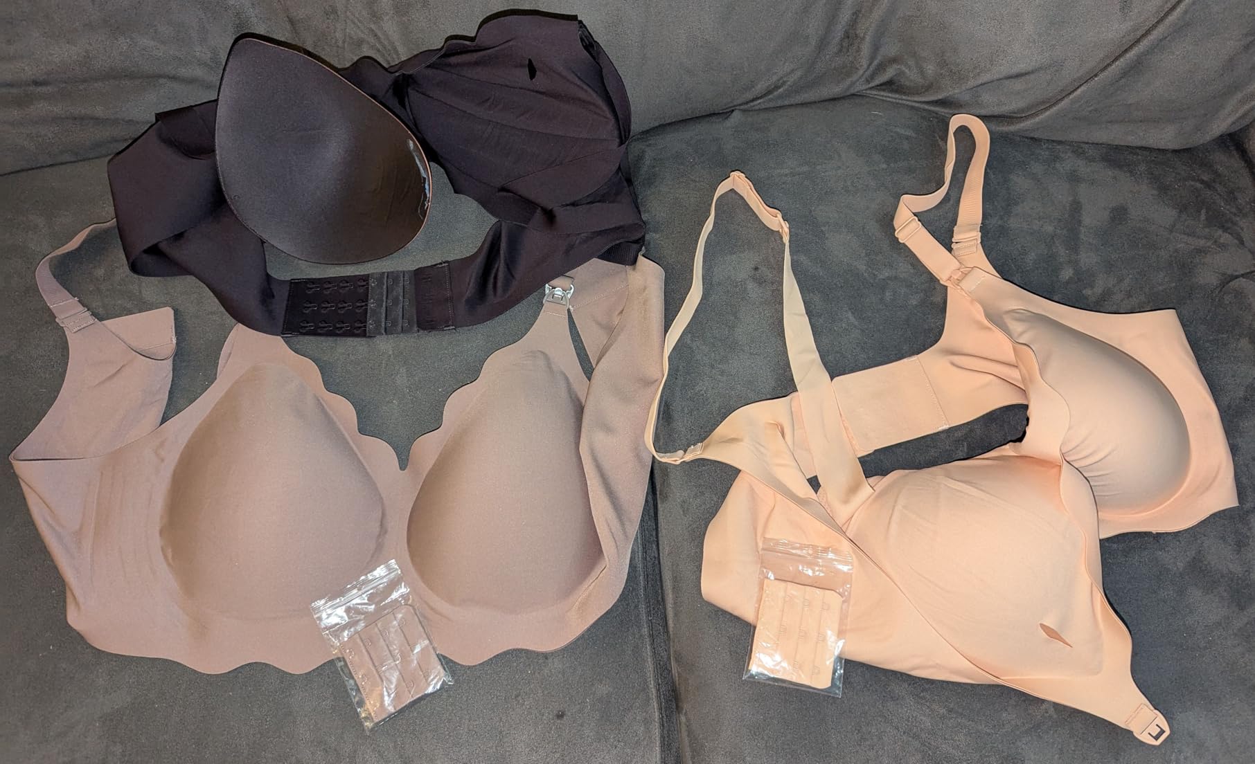 3 Pack Nursing Bras for Breastfeeding, Seamless Maternity Bras for Pregnancy Support Nursing Sports Bra for Yoga customer photo 1