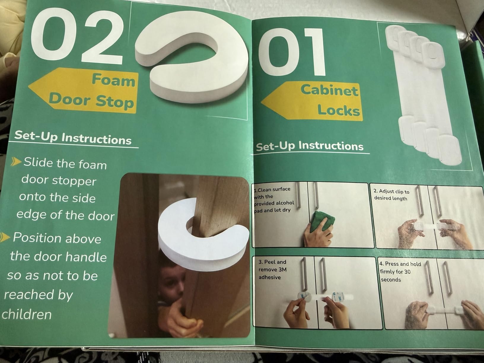 SafeNest Child Proofing Essentials for Home & Daycare, All-in-One Baby Safety Kit, No Drilling Easy Install, Cabinet Locks, Drawer Locks, Outlet Covers, Corner Guards & Door Stops customer photo 2