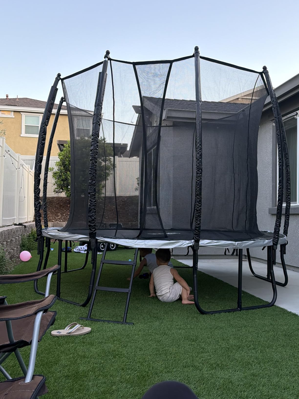 14FT Trampoline with Enclosure, 5 Reinforced U-Shaped Legs with Center Support, ASTM Approved, Recreational Trampoline for Kids and Adults customer photo 1