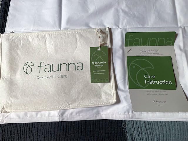 FAUNNA 100% Cotton Mattress Encasement, Zippered Bed Bug and Dust Mite Proof Mattress Protector, Hypoallergenic Antibacterial Protection, Noiseless Zipper Six-Sided Mattress Cover customer photo 1
