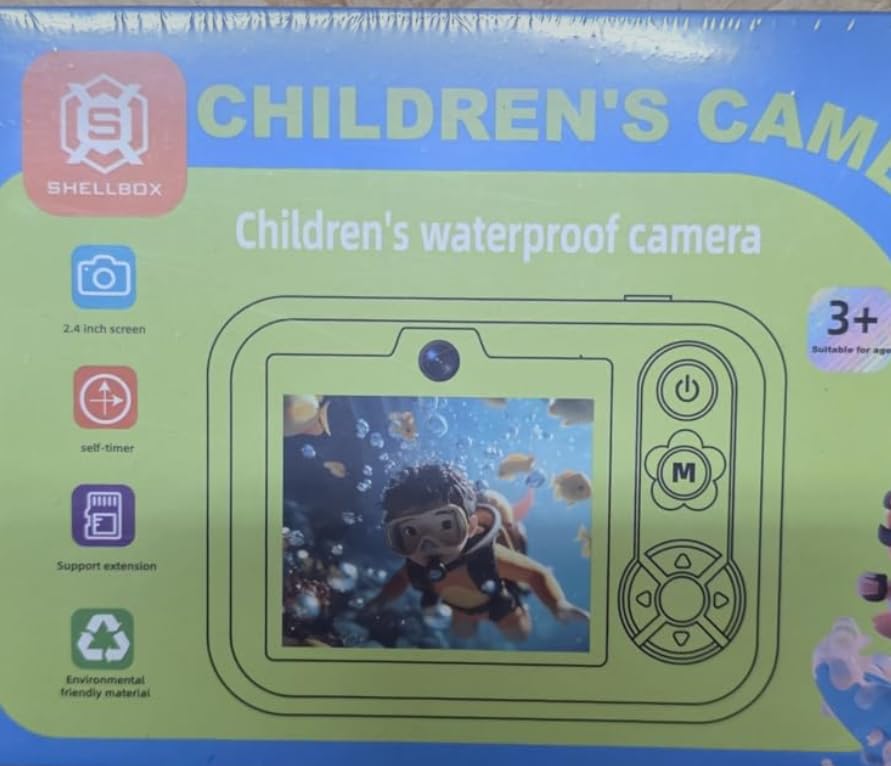 Waterproof Kids Toy Camera with 32GB Card, 48MP 1080P HD Underwater Digital Camera - IP68 Shockproof Gift for Boys & Girls 3-12 Years, Ideal Christmas & Birthday Present - Blue customer photo 1