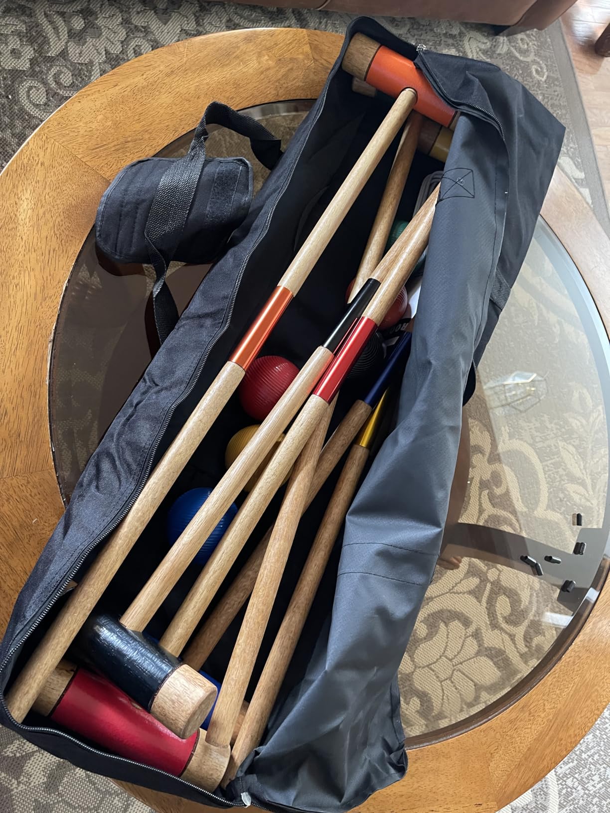 SPORT BEATS Six Player Croquet Set Solid RubberWood 32 Inch Mallets with Carry Case, Six Balls, Nine Wickets, 2 Stakes for Backyard Outdoor Games customer photo 1
