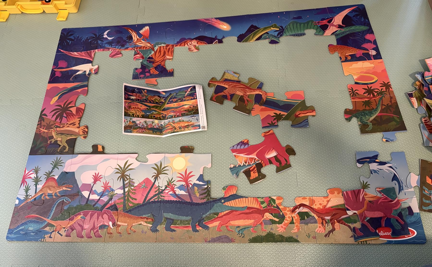 Melissa & Doug Dinosaurs Jumbo Floor Puzzle (48 Pieces, 3 x 2 Foot) customer photo 1