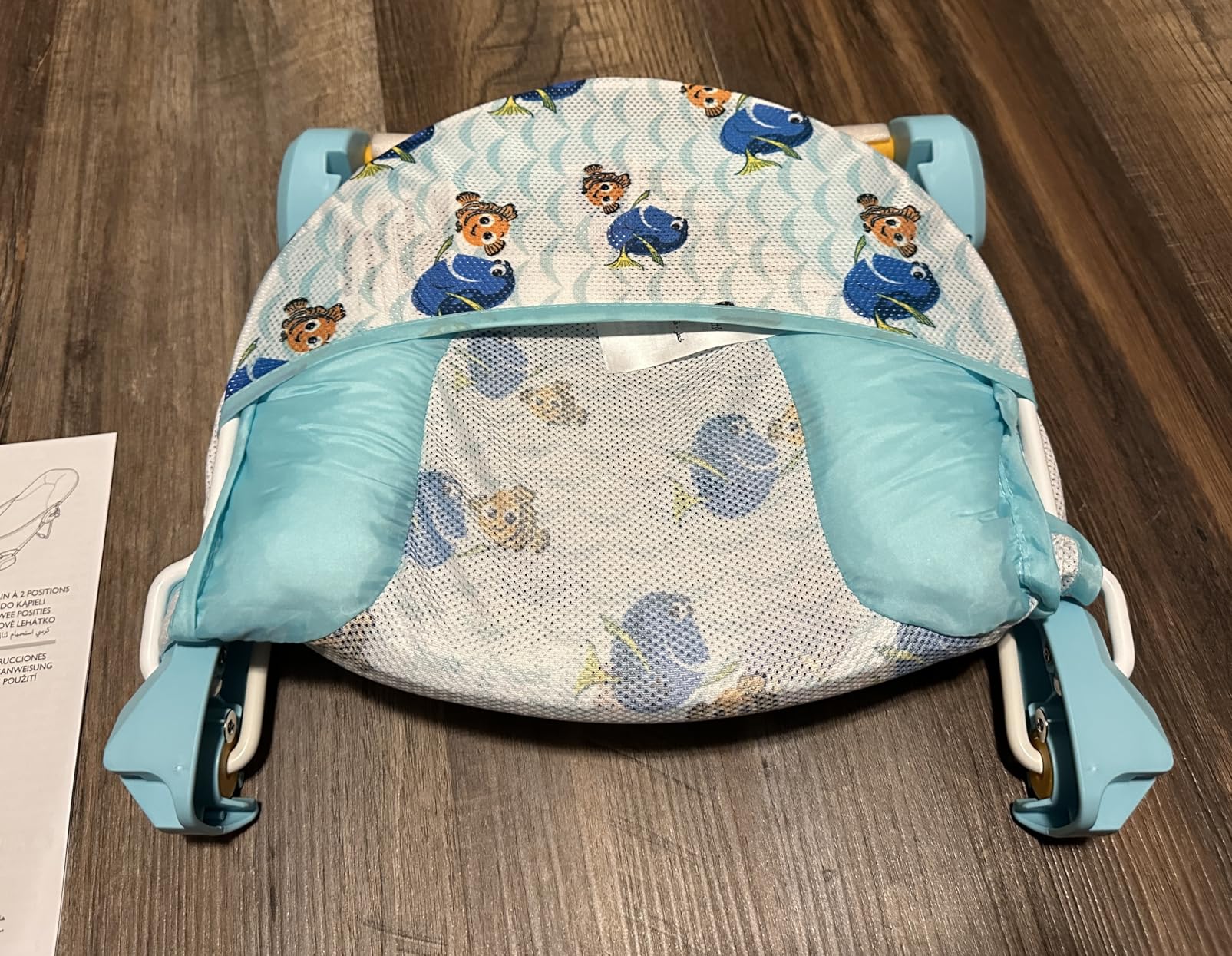 Bright Starts Disney Baby Nemo Foldaway 2-Position Baby Bath Seat, Adjustable Support for Sink or Bathtub, Ages 0-6 Months up to 20 Pounds, Machine-Washable Sling customer photo 1