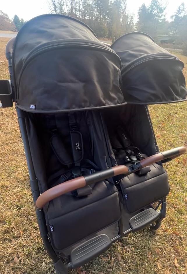 Strolee Lightweight Double Side by Side Stroller for Travel - 22 Lbs, 9.5