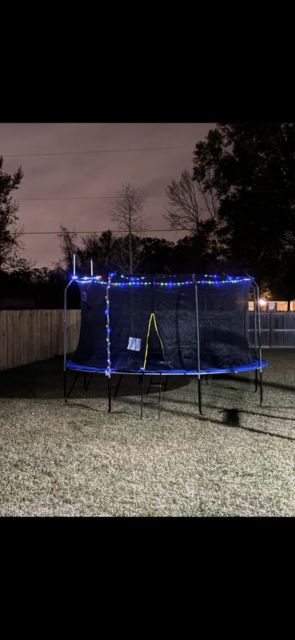 ACWARM HOME Trampoline Outdoor 8FT 10FT 12FT 14FT 15FT 16FT Trampoline with Basketball Hoop and LED Lights, Recreational Trampolines for Kids and Adults with Enclosure Net & Ladder, ASTM Approved customer photo 2