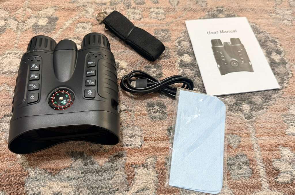 4K Night Vision Goggles for Kids, 36MP Full-Color Night Vision Binoculars 8X Zoom 850nm Stealth IR for All Black Observation-Gift with Compass, Photo & 4K Video Recording, 3.2