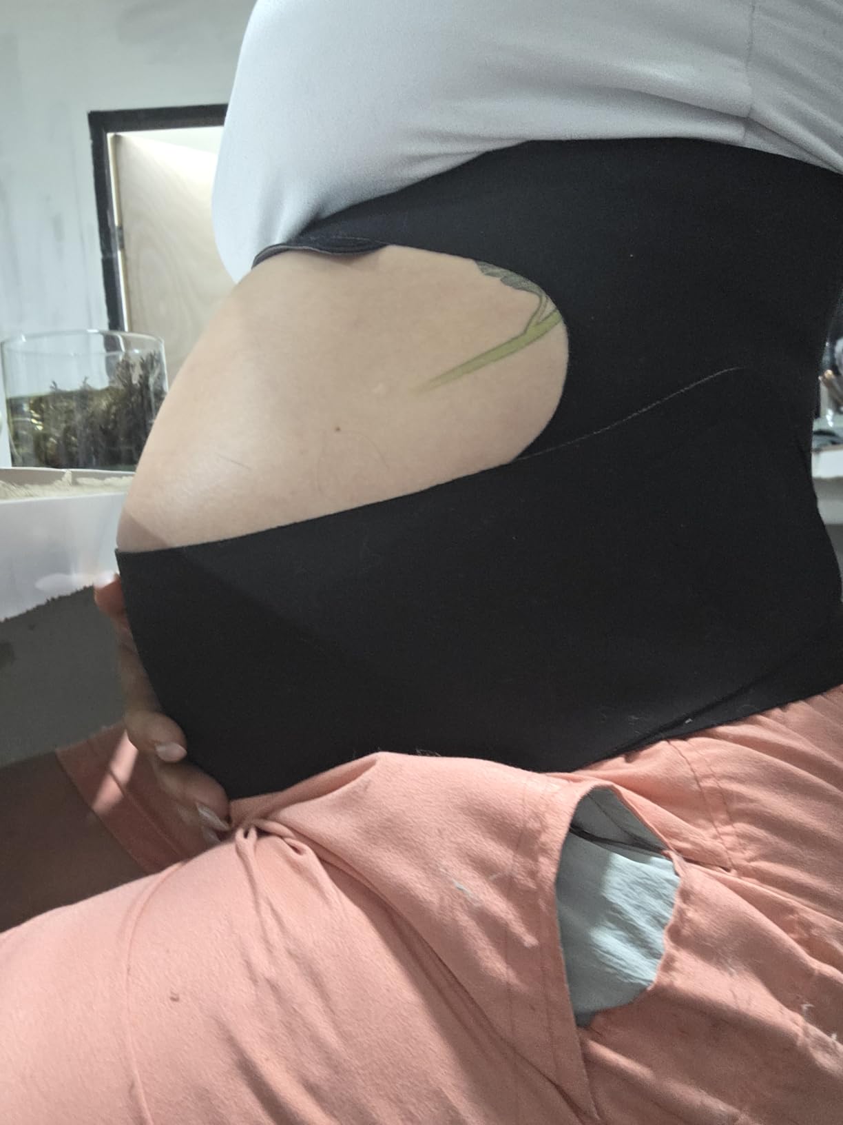 Momcozy Pregnancy Belly Band, CozySupport Ergonest Maternity Belly Band, Invisible Pregnancy Belt for Back, Abdomen, Waist customer photo 1