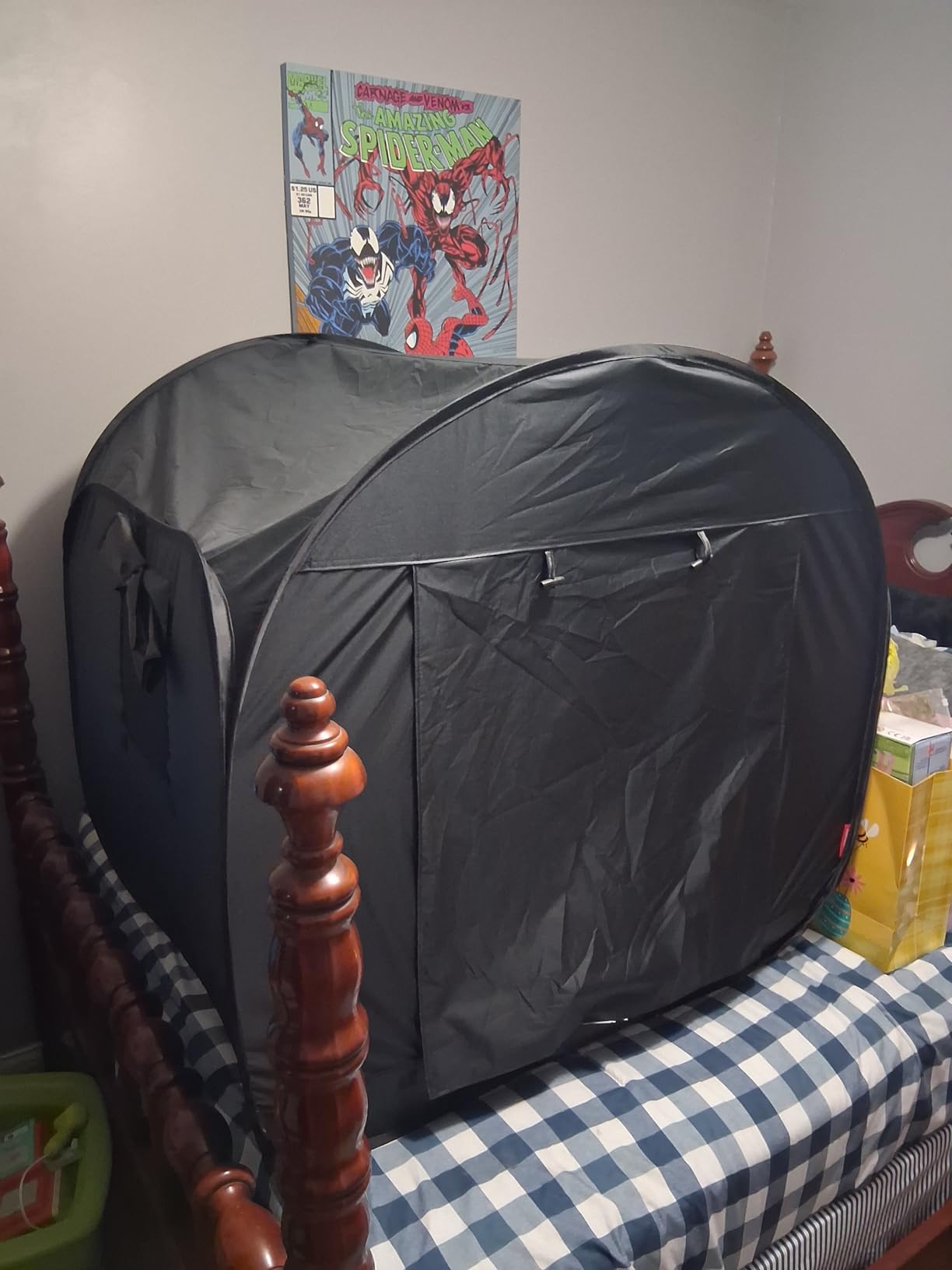 Sensory Tent for Kids with Autism, ADHD, SPD - CPC Certification Large Size 47x47in Calm Corner Helps Children Adults Relax, Reduce Anxiety & Improve Focus - Pop-up Blackout Play Tent customer photo 1