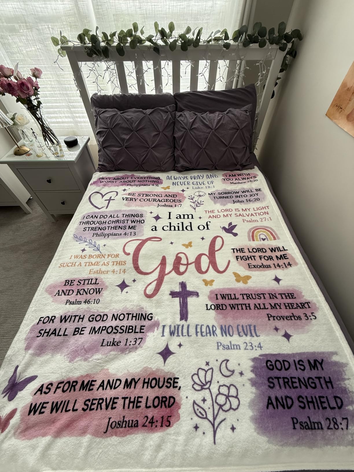 Baptism Gifts for Boys, I Am a Child of God Blanket, Christian Gifts for Men Birthday, Teen Boy Gifts Trendy Stuff, Confirmation & First Communion Gifts for Boys (50 x 60) customer photo 1