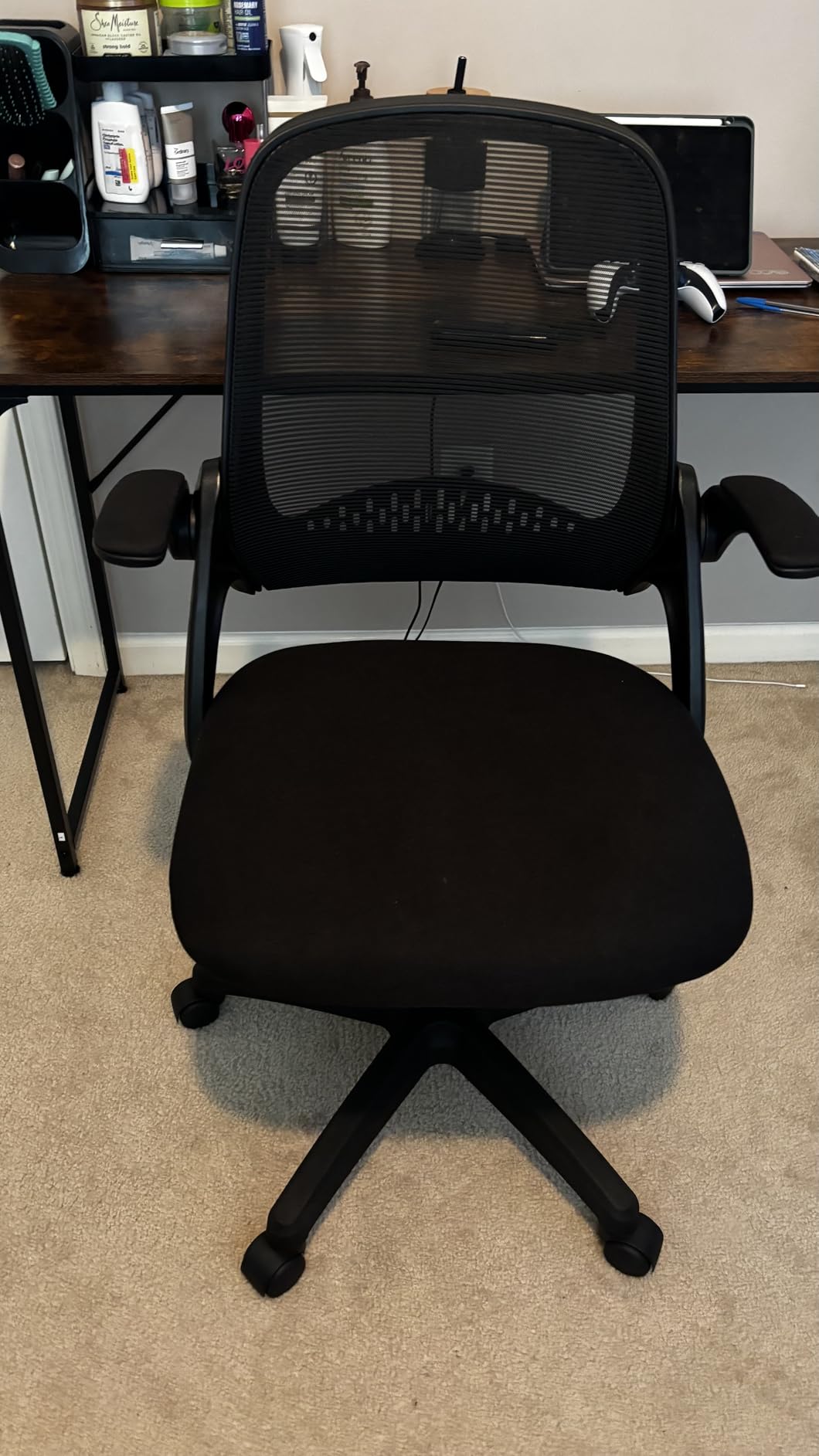 NEO CHAIR Office Desk Gaming Ergonomic Computer Chair with Lumbar Back Support Adjustable Height Swivel Rolling Wheels Flip-up Arms Mesh Chair for Home Vanity Pink customer photo 2