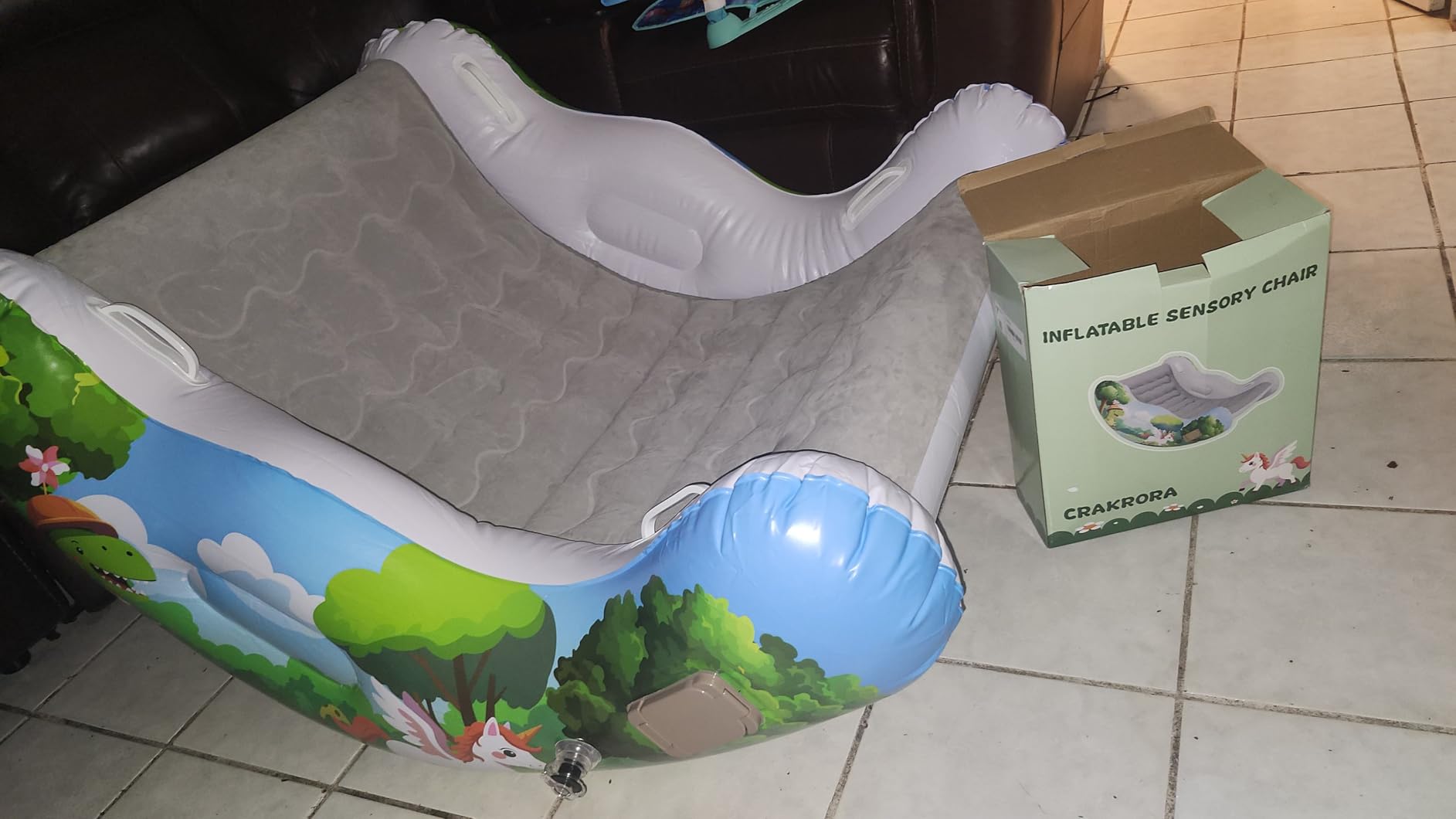 Sensory Chair for Kids, Inflatable Rocking Chair for Kids with Autism & ADHD, Air Cloud Rocker for Toddler as 3 4 5 6 7 8 Year Old Boy Girl Gifts, Autism Sensory Products Training Body Coordination customer photo 1