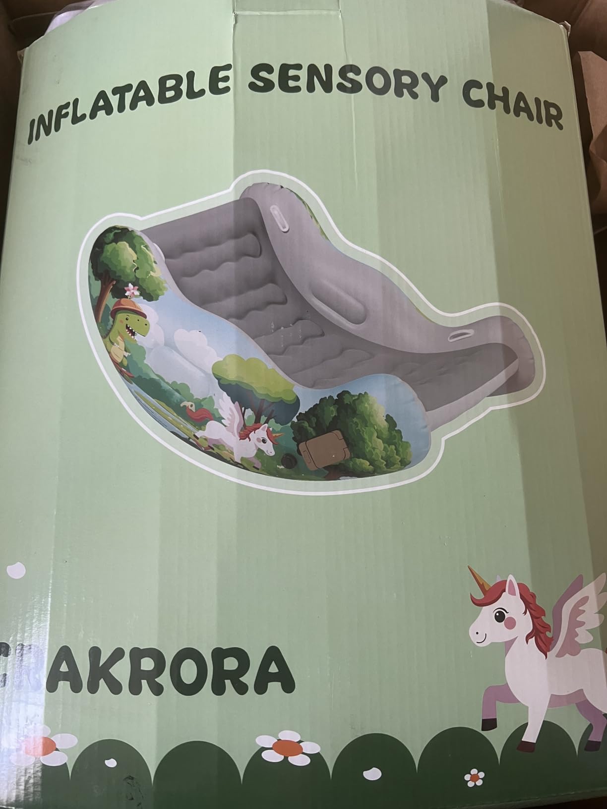 Sensory Chair for Kids, Inflatable Rocking Chair for Kids with Autism & ADHD, Air Cloud Rocker for Toddler as 3 4 5 6 7 8 Year Old Boy Girl Gifts, Autism Sensory Products Training Body Coordination customer photo 2