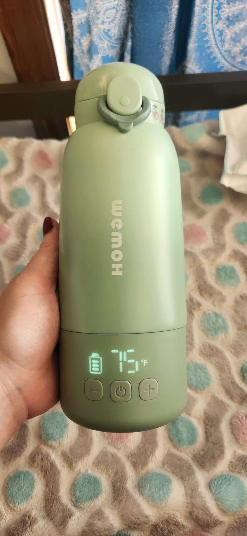 Upgraded Portable Milk Warmer with Self-Clean Function, 110W Fast Heating for Breast Milk & Formula, 16oz Large Capacity Travel Bottle Warmer, USB-C Fast Charge, Ideal for Hiking, Flights & Car Use customer photo 1