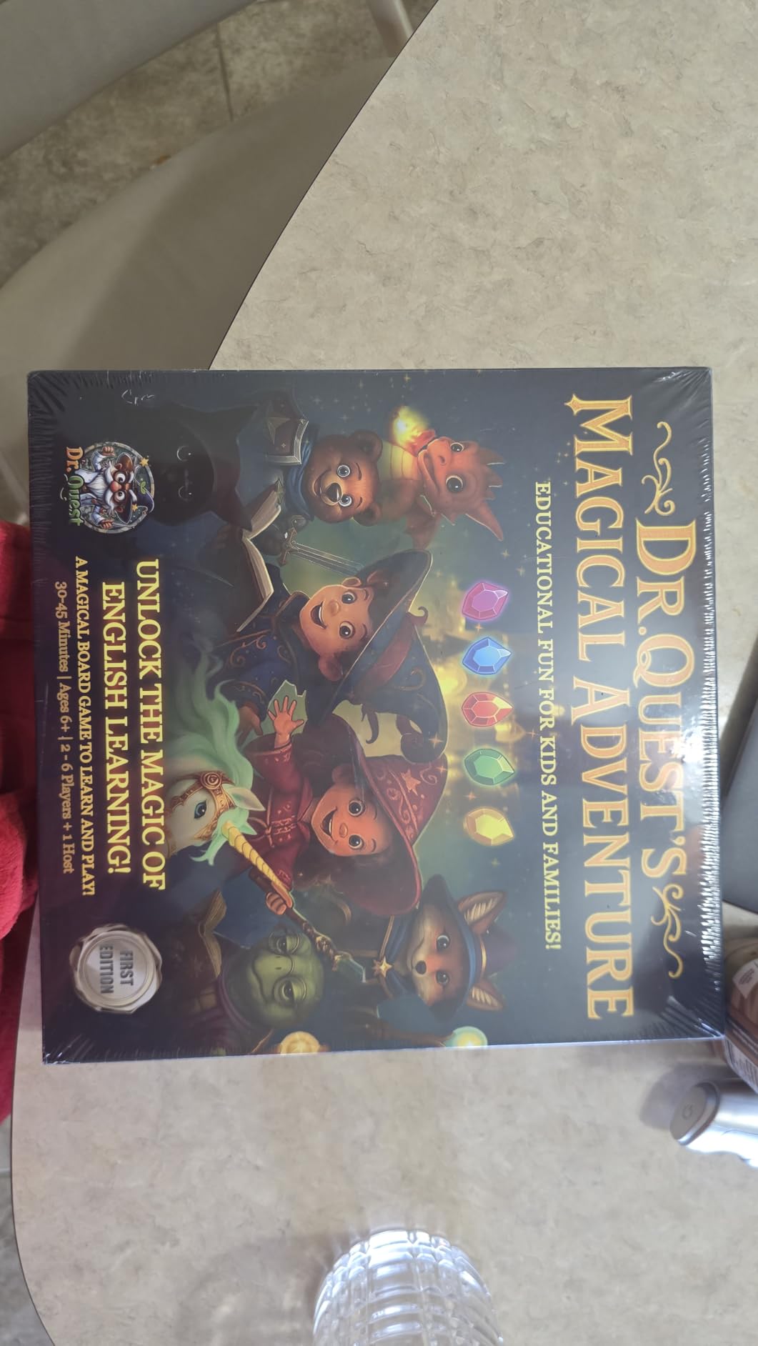 Dr. Quest's Magical Adventure - Educational Board Game for Kids Ages 6-9 - Spelling & Grammar Learning Game, 180 Questions, Screen-Free Homeschool & Family Game customer photo 1
