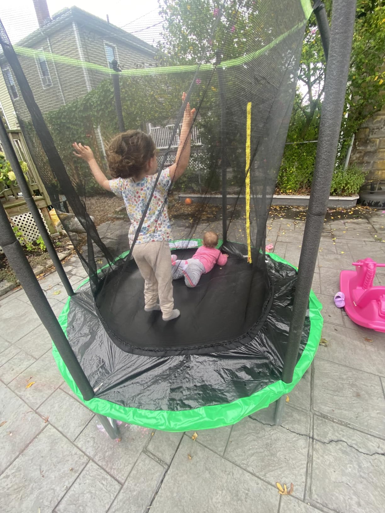 AOTOB 14FT Rectangle Trampoline - Perfect Outdoor Trampoline for Kids - Gymnastics Style Trampoline with Enclosure & Ladder, Max Load 440 lbs customer photo 1